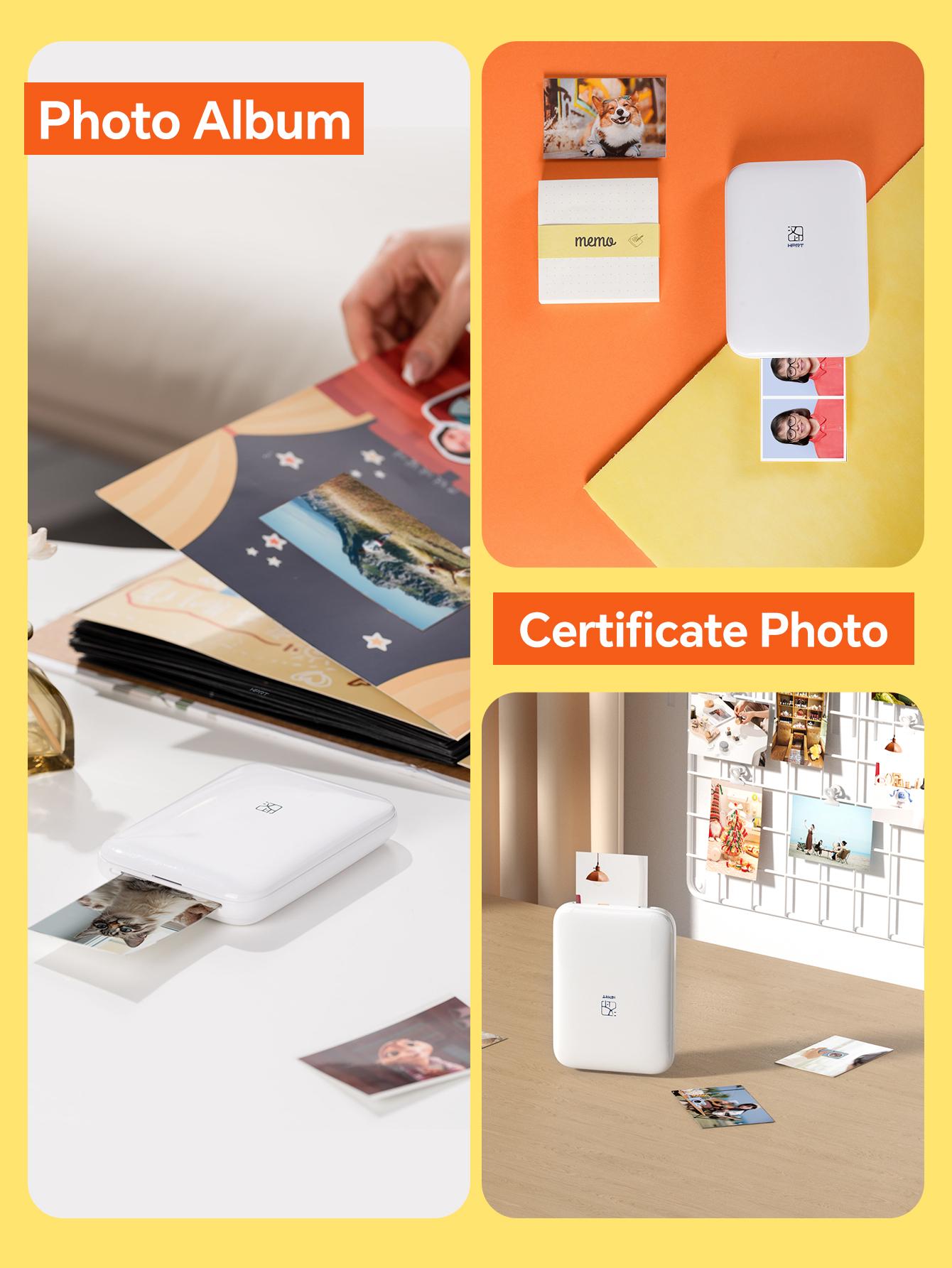 HPRT MT53 Mini Photo Printer, 2x3" Self-Adhesive Instant Color Photos, Wireless Bluetooth Sticker Printer for iPhone & Android, Valentine's Day Gift