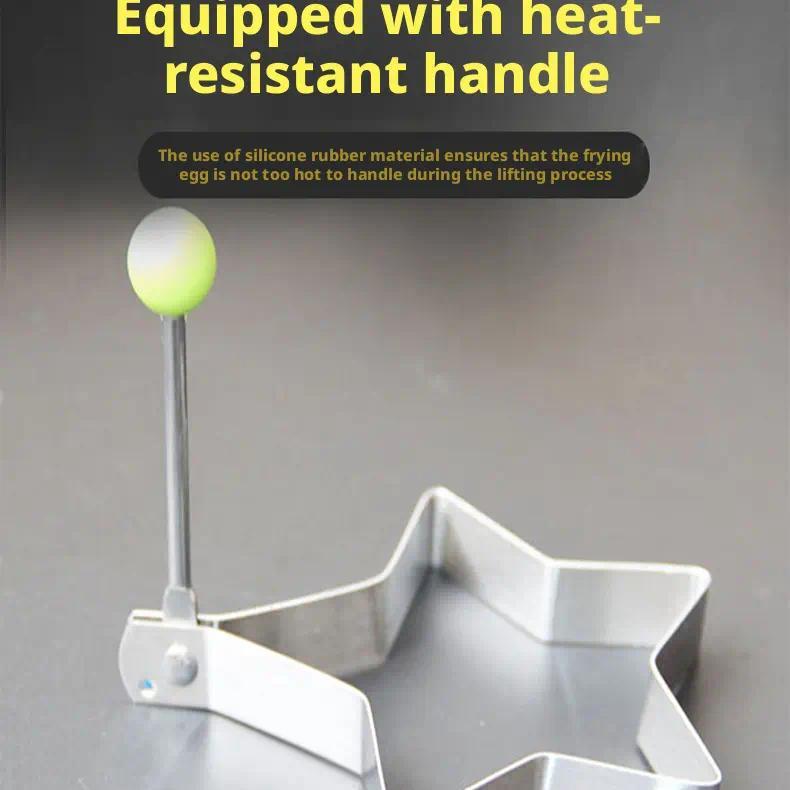 5Pcs Premium Stainless Steel Egg Frying Molds | Food Safe Breakfast Cooking Tools