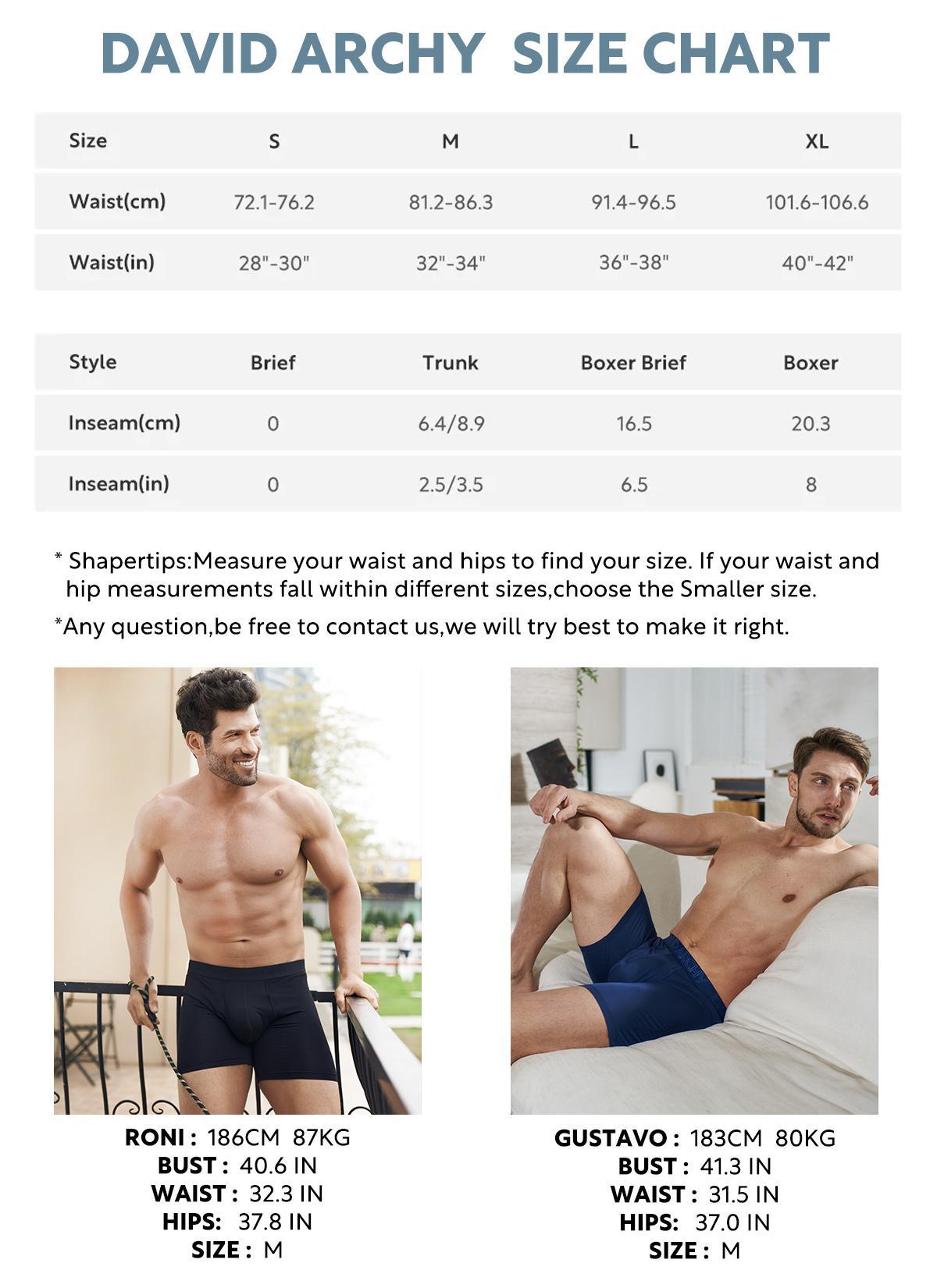 David Archy Men's Bamboo Cooling Fiber Boxer Briefs Breathable Soft Moisture-Wicking Fabric Basic Menswear Underwear with Fly Multipack Comfortable Daily Wear Gift Pants Long boxers for men Socks Stylish TikTokShopRestock Rayon Plain