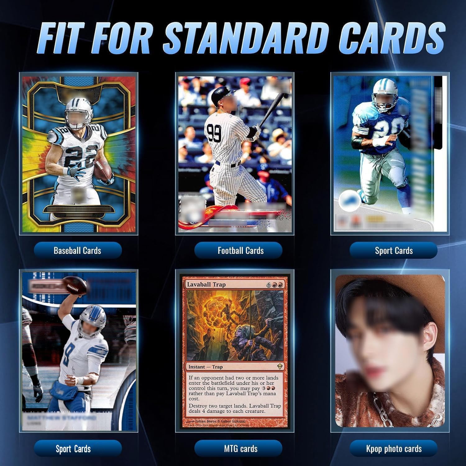 2400ct Clear Card Sleeves for Trading Cards, Baseball Sports Soft Sleeves, Ultra Soft Plastic Card Protector Sleeve for Football, MTG, PKM, Game, Standard Cards