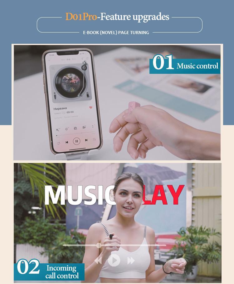 [NEW COLOR] Bluetooth Scrolling Ring Remote Control Scroller Page Turner,  selfie Video Recording Remote,Music Control, for iPhone ,iPad ,iOS,Android,Pink Accessories Selfie Devices,dealsforyoudays