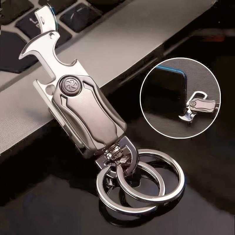 Multifunctional keychain, car keychain, key pendant, fidget spinner keychain, portable bottle opener, express knife, mobile phone holder, pressure-sensitive small gift, Christmas gift, men, home use