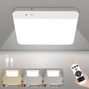 Rechargeable Motion Sensor Closet Light with Remote Control, 6000mah Battery, 400lm Brightness, 3 Color Modes, Magnetic Design for Indoor Lighting, Magnetic Closet Lights