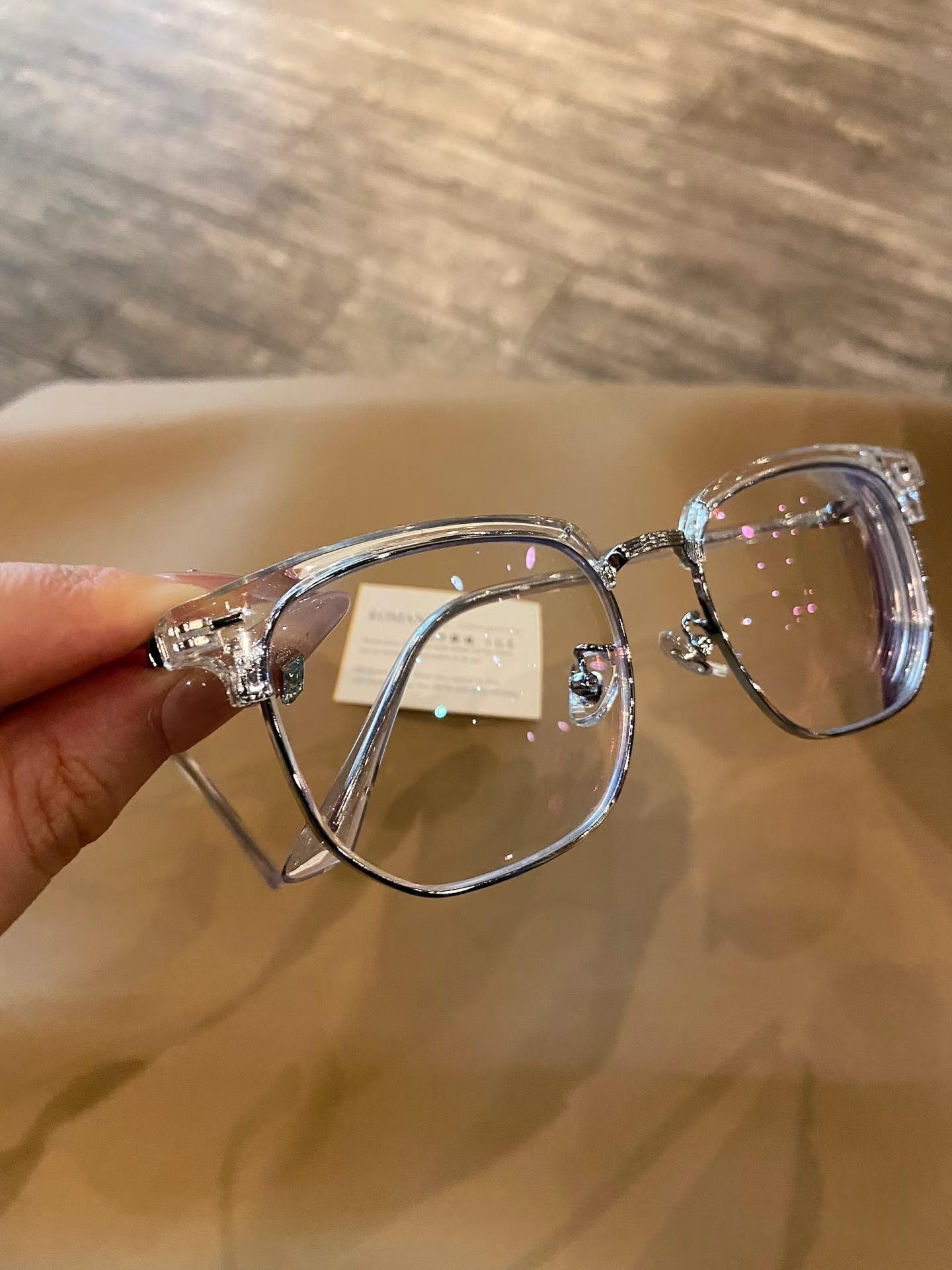 Frozen Series Blue Light Blocking Glasses Retro Clear View for Eye Protection Computer Vision Glasses Men Women Computer Gaming Glasses Rectangle TR90 Frame Anti Eyestrain UV 400 Stylish Lentes Classic Summer Eyewear - Eyeglasses Set