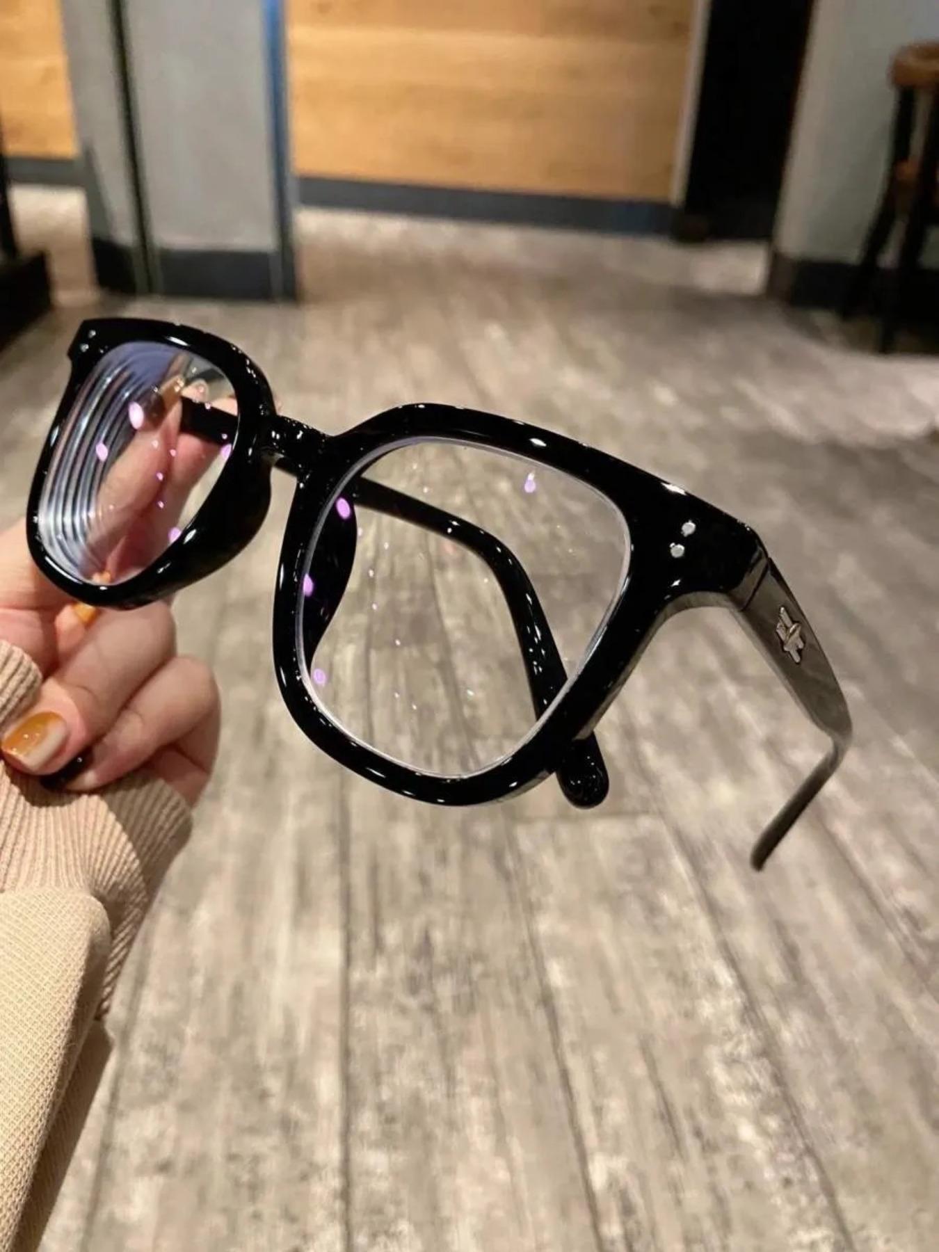 Anti-Blue Light Glasses Tr90 Frame, Trendy Casual Frames, Rectangular or Round Design, Lightweight Comfortable UV Protection for Computer TV Phone Gaming Square Frames Eyeglass