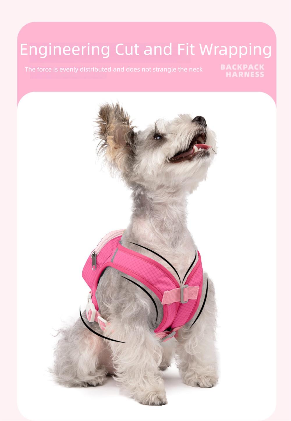 Pet Backpack & Leash Combo: Anti-Escape Harness and Leash for Outdoor Walks - Convenient, Portable Pet Carrier