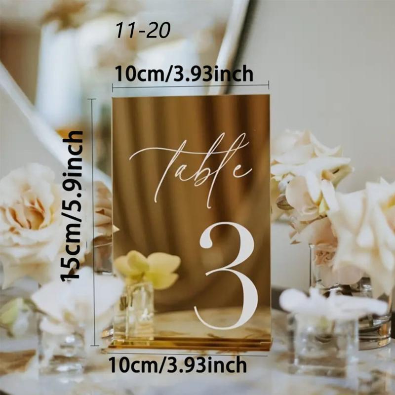 Acrylic Seat Card Set, 10x15cm Elegant Wedding Seating Cards, Party Birthday Festival Table Signage, Romantic Event Decorations