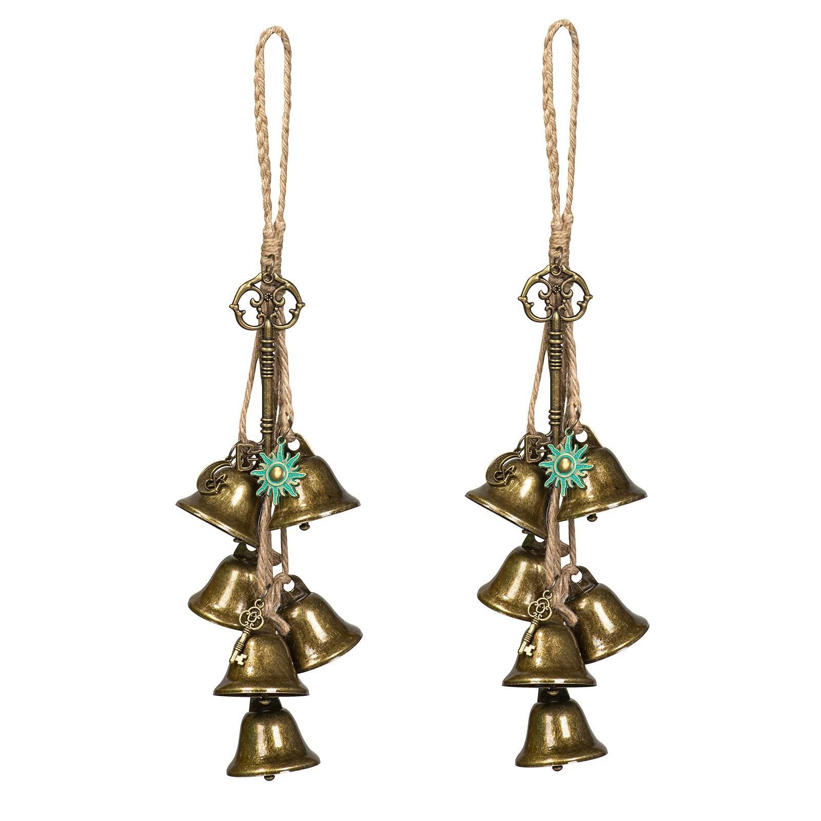 Witch Bell Door Handle Protection Wind Chime Metal Craft Outdoor Garden Decoration, Wind Chime Decorative Artisans' Work