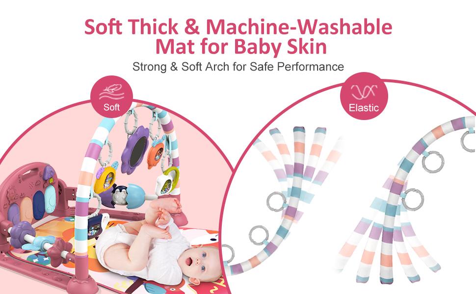 dearlomum Baby Play Mat Pink Lion Design with 5 Sensory Toys Music Lights for Newborns 0-36 Months Multifunction Durable Activity Mat Playpen Seat dearlomum Baby Play Mat Pink Lion Design with 5 Sensory Toys Music Lights for Newborns 0-36 Months Multifunction Durable Activity Mat Playpen Seat