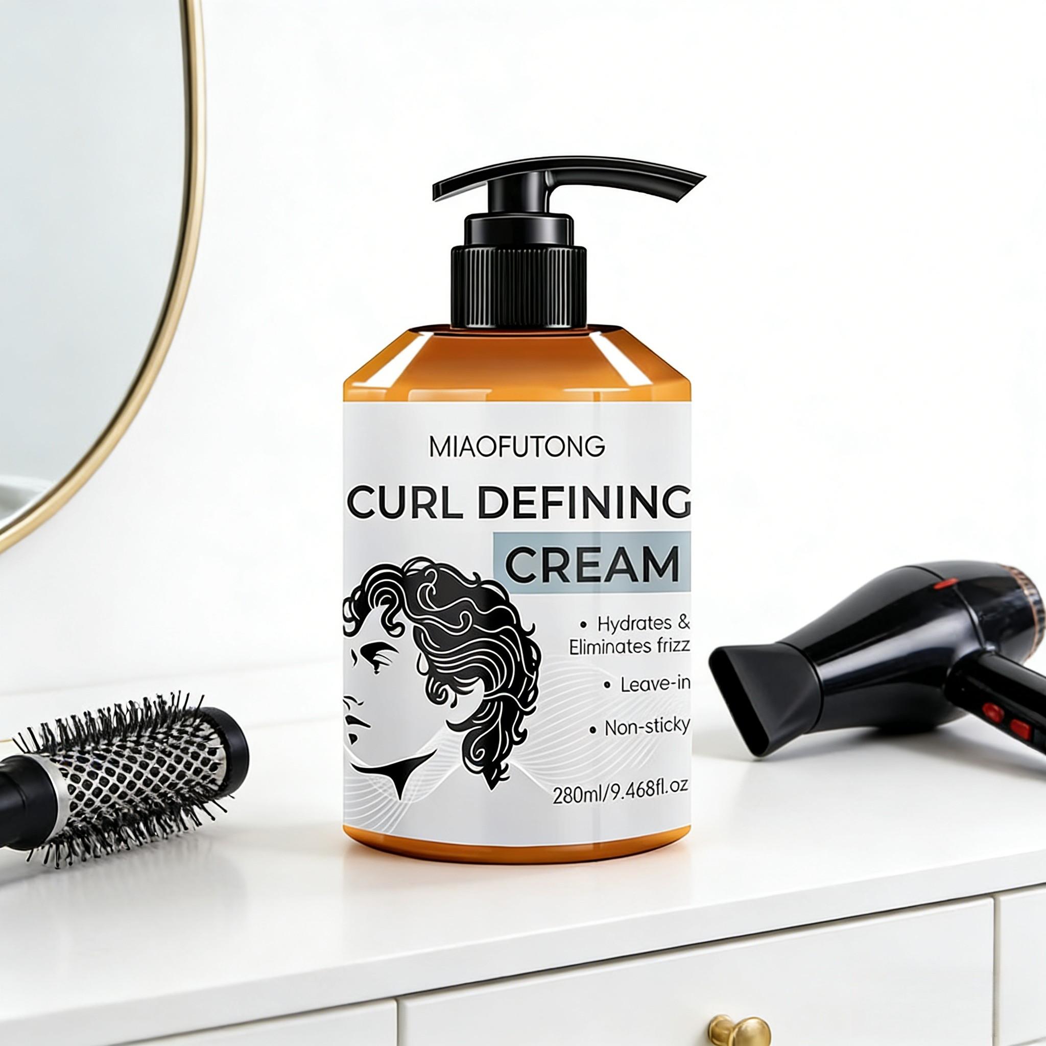 Men's Favorite 9.468fl.oz Curl Defining Cream with Moroccan Argan Oil, Coconut Oil & Shea Butter for Long-Lasting Bounce - Perfect for Leslie Waves, Curly and Loose Curls, Hydrates & Enhances Definition while Smoothing Frizz - Essential Travel Gift for Bo