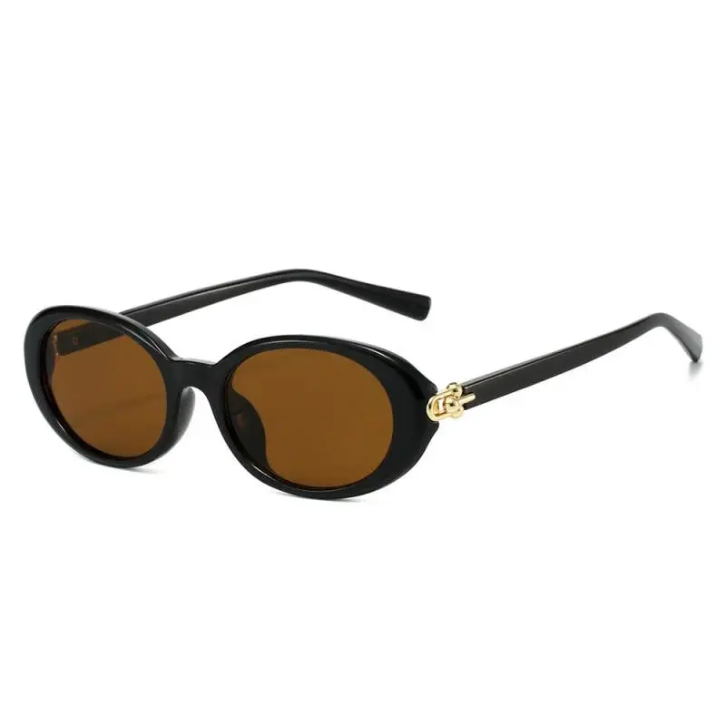 Korean-style oval large-frame sunglasses for women, ideal for daily street photography and as decorative eyewear