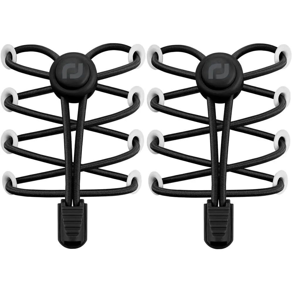 2 Pack Elastic No Tie Shoe Laces for Kids & Adults | Tieless Stretchy Speed Shoelaces for Sneakers and Running Shoes, with Heavy Duty Strong Locks and Reinforced Cord Ends