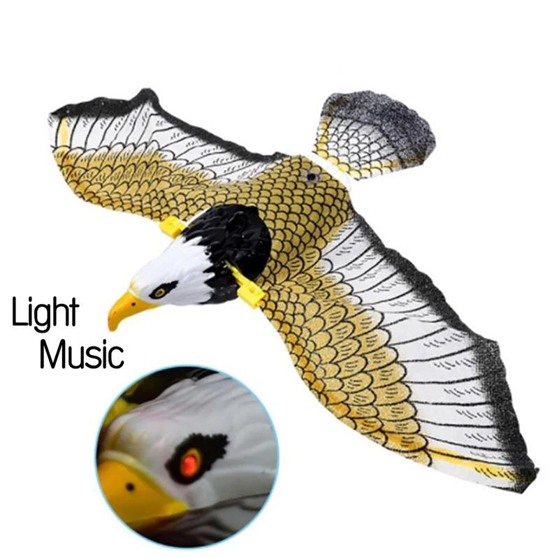 Luminous Bird Repellent Hanging Eagle with Music Flying Bird Scarer Flying Bird