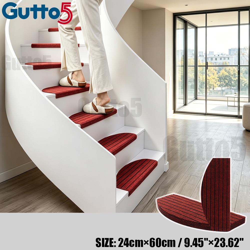 10pcs/15pcs Removable Self-Adhesive Stair Mats, Floor Mat, Indoor Carpet Rugs, Plain Color, Cuttable Reusable, DIY Home Decor, Anti-Slip