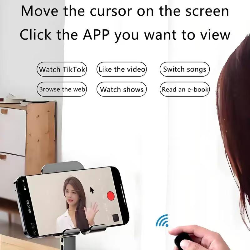 Mouse Ring Remote Control with Touchpad, Smart Auto Clicker, Continuous Clicker, Wheel Remote, Bluetooth-compatible Selfie & Video Recording