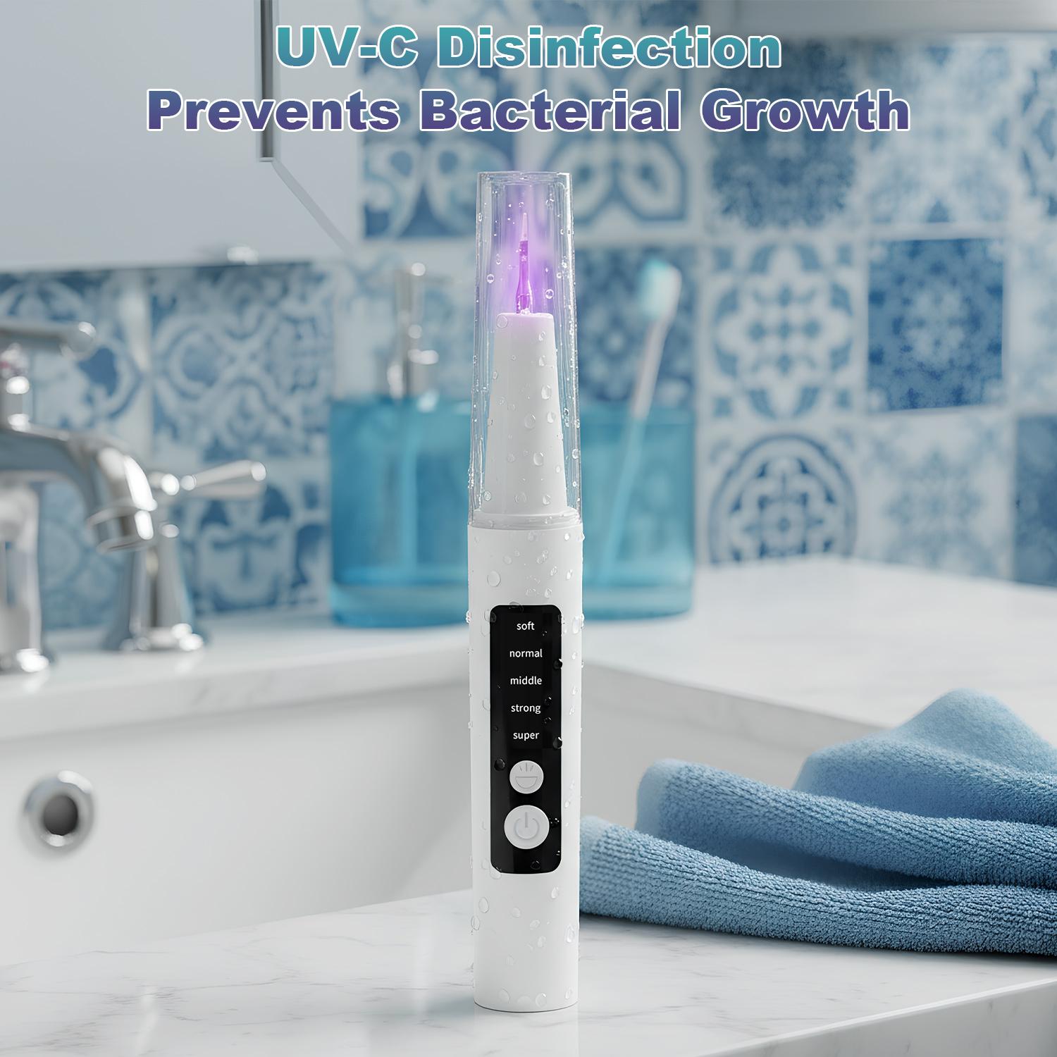 #Summervibes Oral Plaque/Tartar Remover for Teeth,Electric Tooth Cleaner Tartar Remover for Teeth with LED Light,5 Modes Rechargeable Teeth Cleaning Kit with Dental Tools, 3 Replaceable Heads for Adult Pet Safe Use Removable Adjustable