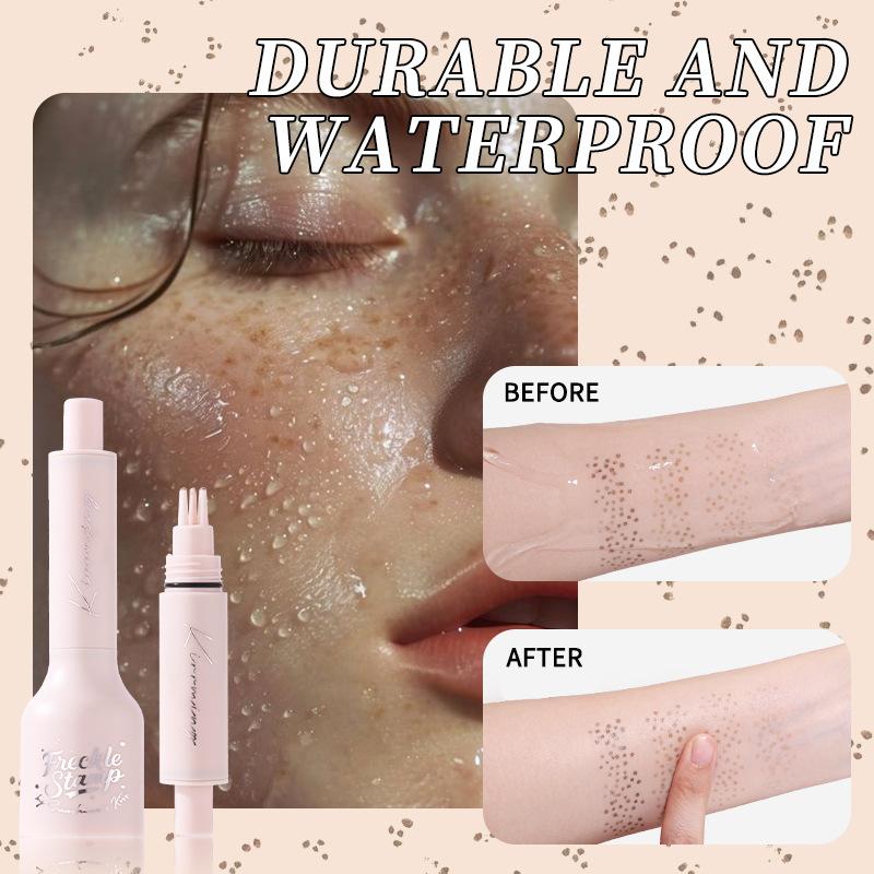 Waterproof Freckle Pen Makeup Stamp, Natural Looking Fake Freckles Marker, Sweatproof Dotting Pen for Women