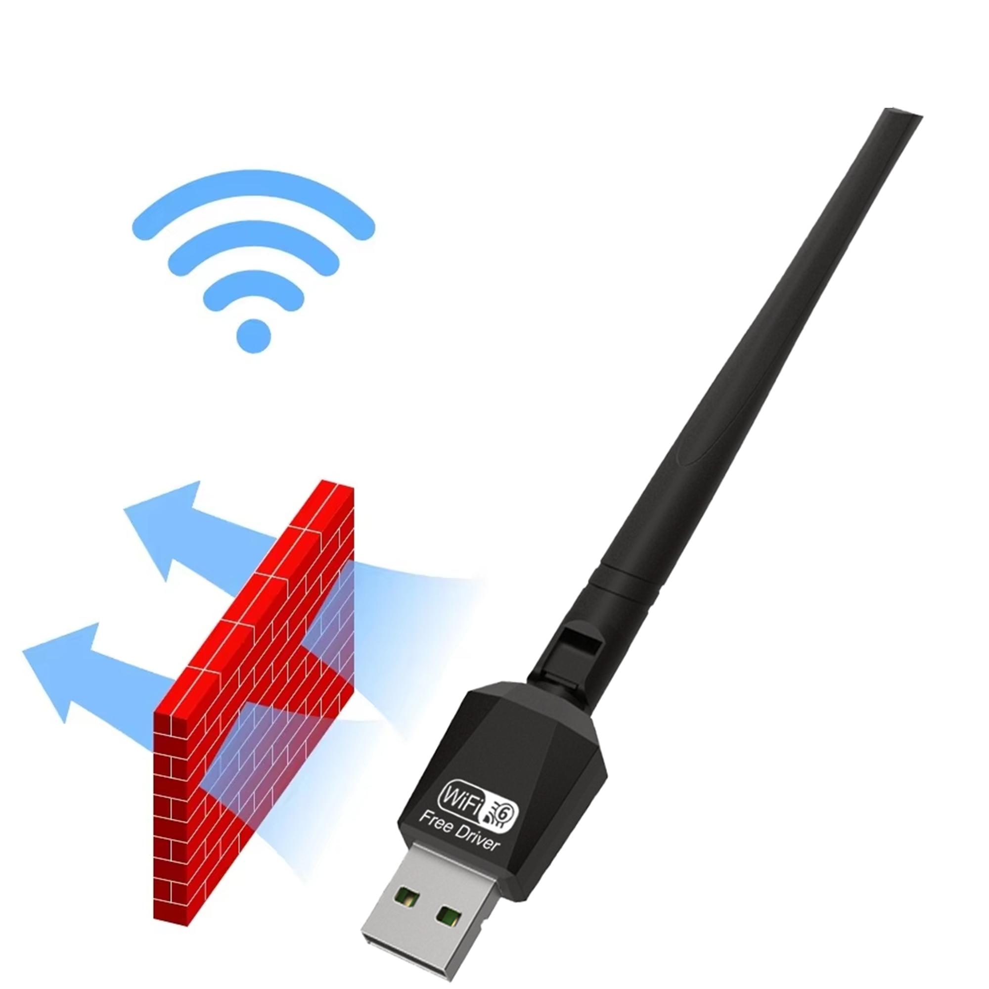 2 in 1 Wireless Adapter, USB Powered Wireless Adapter, Plug & Play High Speed Internet Adapter, No Driver Required, Compatible with Bluetooth-compatible & WiFi