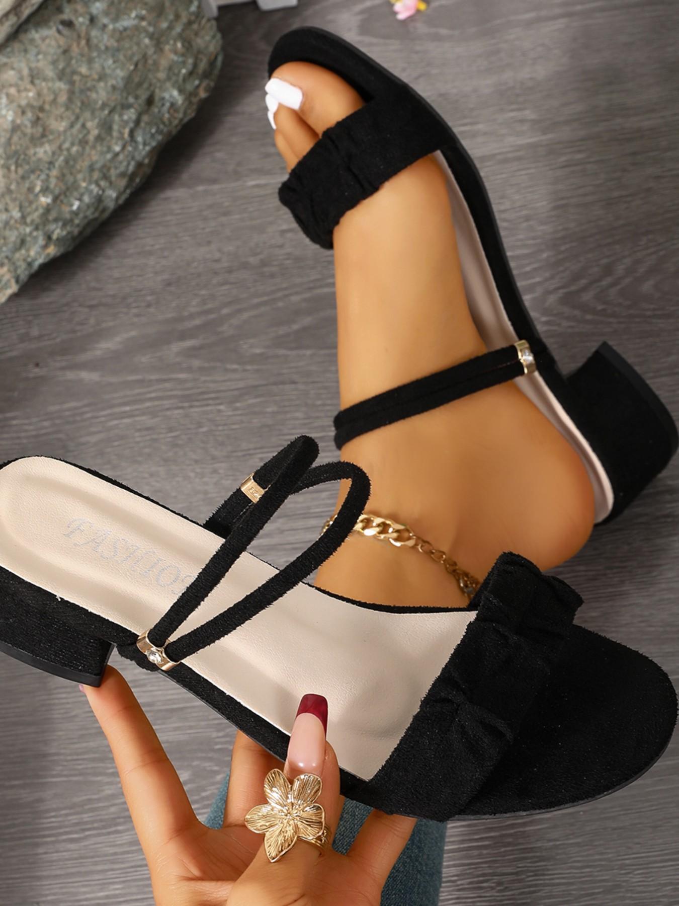 Comfortable Two-Way Folded Sandals, Thick Heel Stability, Soft Sole Non-Irritating, Ideal for Long Hours at Work, Perfect for Standing Jobs