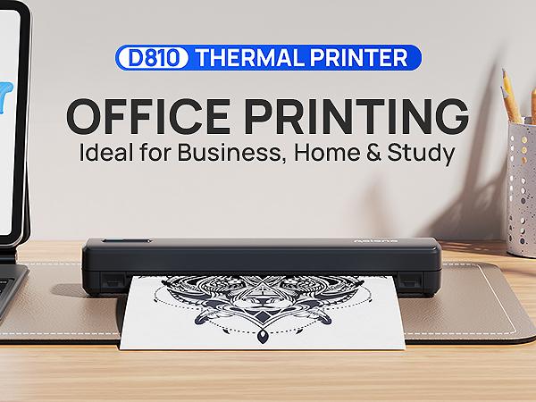 D810 Inkless Portable Printer – Wireless Bluetooth Thermal Printer for Travel, Compatible with iOS, Android,Supports 8.5"x11" US Letter, No Ink Needed, For Home & Office, TikTokShopBlackFriday
