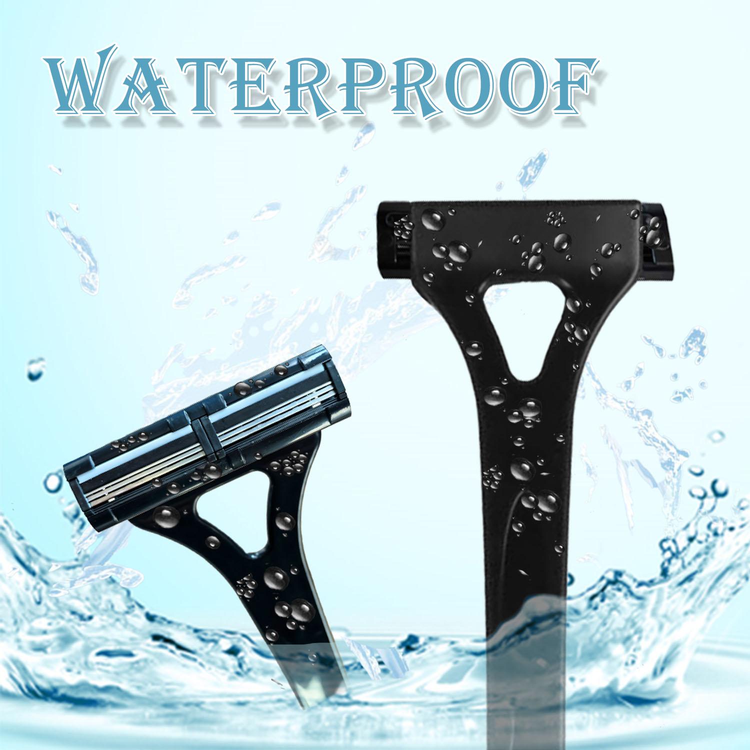 Back Hair Shaver with Foldable Long Ergonomic Handle, Replaceable Safety Blade & Portable Razor Groomer for Men, Wet & Dry Shaving, Safety Razors