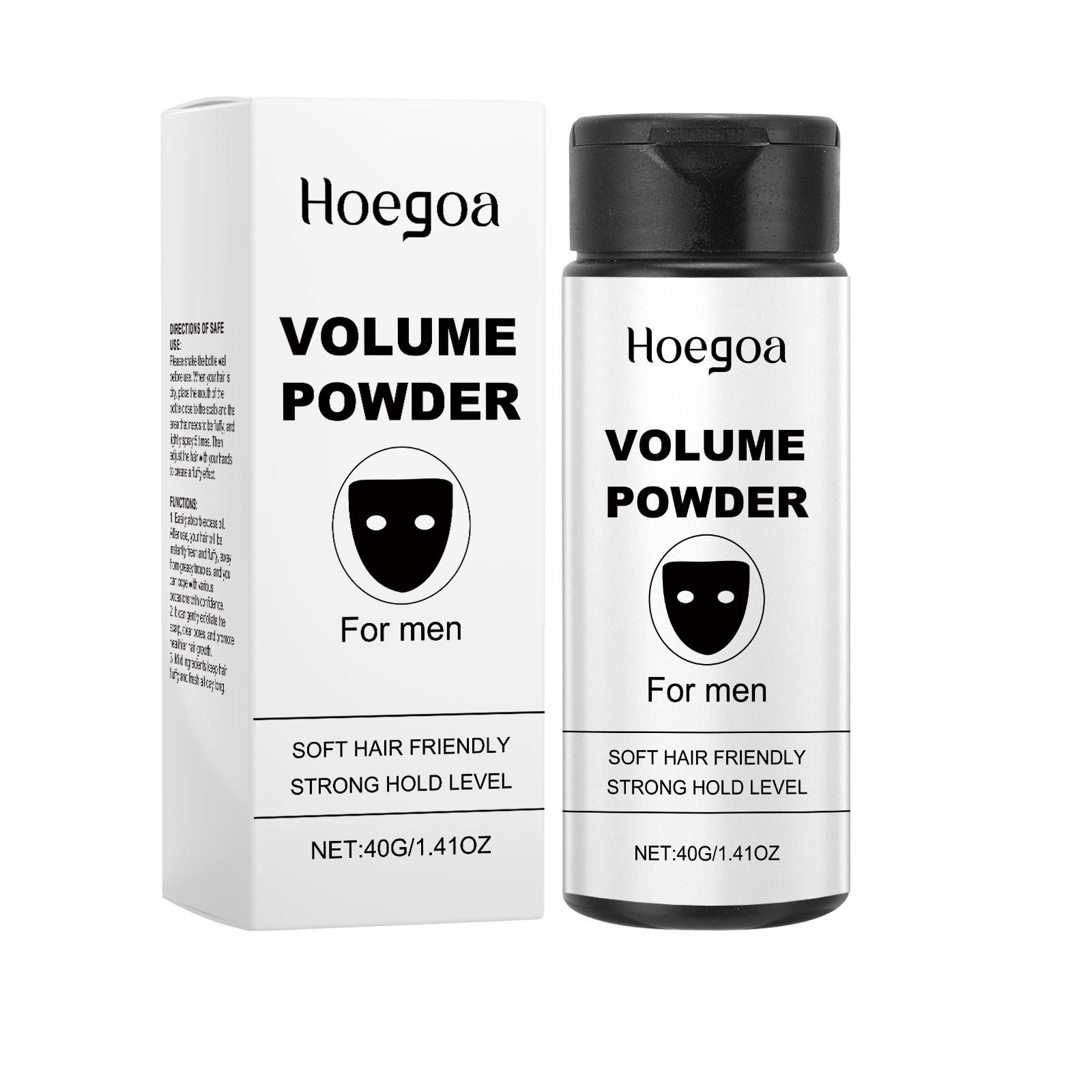 Hoegoa Volumizing Hair Powder, Invisible Root Concealer, Natural Matte Finish, Oil Control, Portable Touch-Up, 40g, for Fine and Flat Hair