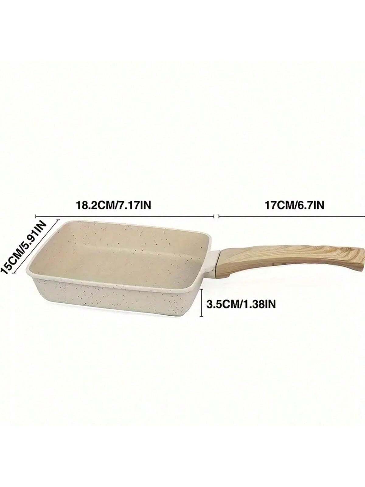 Non-Stick Egg Fry Pan, Frying Pan, Rectangular Grill Pan for Eggs, Durable Nonstick Cooking Utensil, Perfect for Home Kitchen Use