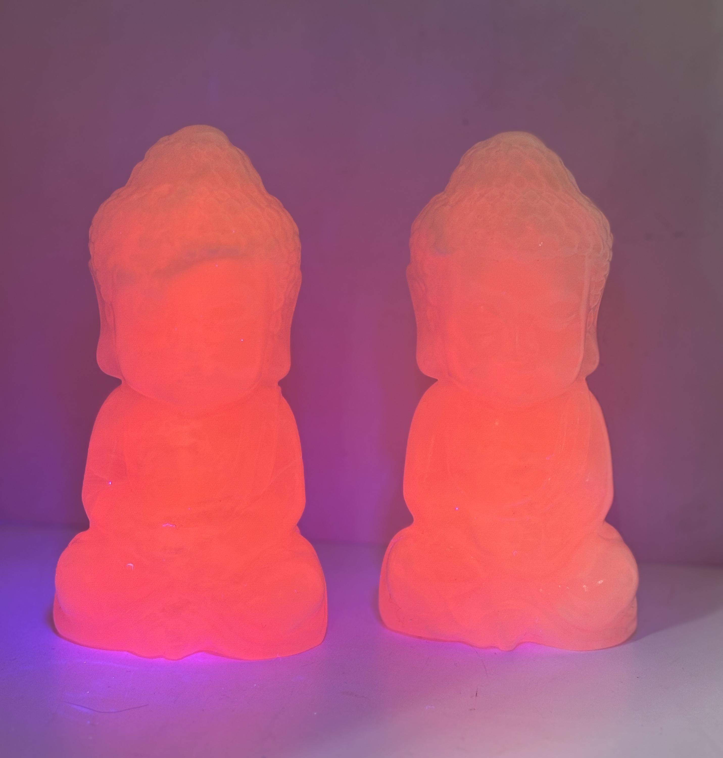 Nature Crystal Pink Calsite  Baby Buddha Crystal Statue for Home Decoration Zen Garden Spiritual Feng Shui Figurine