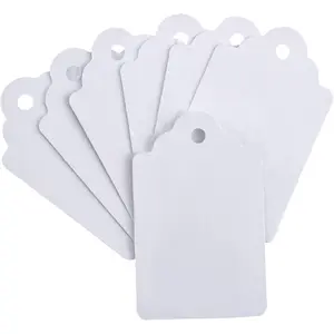 1000pcs Price Tags Without String, 1.75" x 1.093" White Pricing Tags for Tagging Gun, Marking Merchandise Unstrung Tag for Gift Jewelry Clothing Shoes Yard Sale Garage Supplies