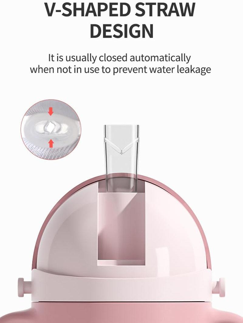 Oberni Sippy Cup for Toddlers 1-3 Years, 9oz/270ml Leakproof Straw Cup with Weighted Base, Non-Slip Handle Baby Water Bottle, BPA-Free Tritan Training Cup for Boys Girls