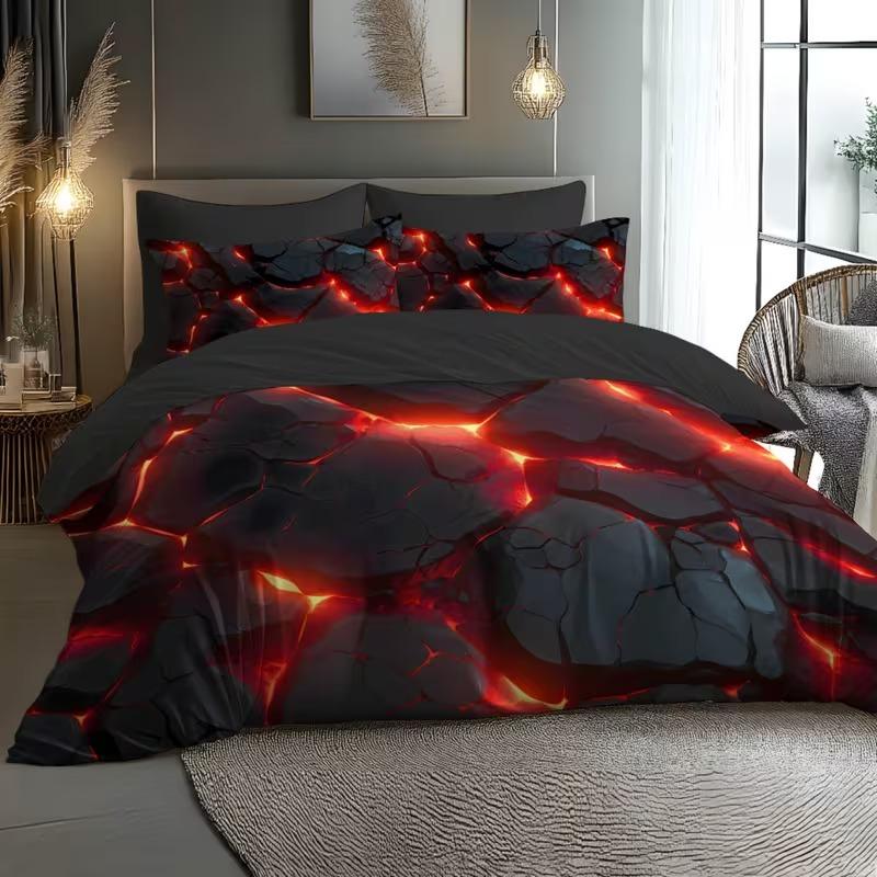 Light Design Bedding Set, Soft Comfortable Duvet Cover & Pillowcases, 3D Digital Print, Suitable for Bedroom Hotel School Dormitory, Modern Bedding Set