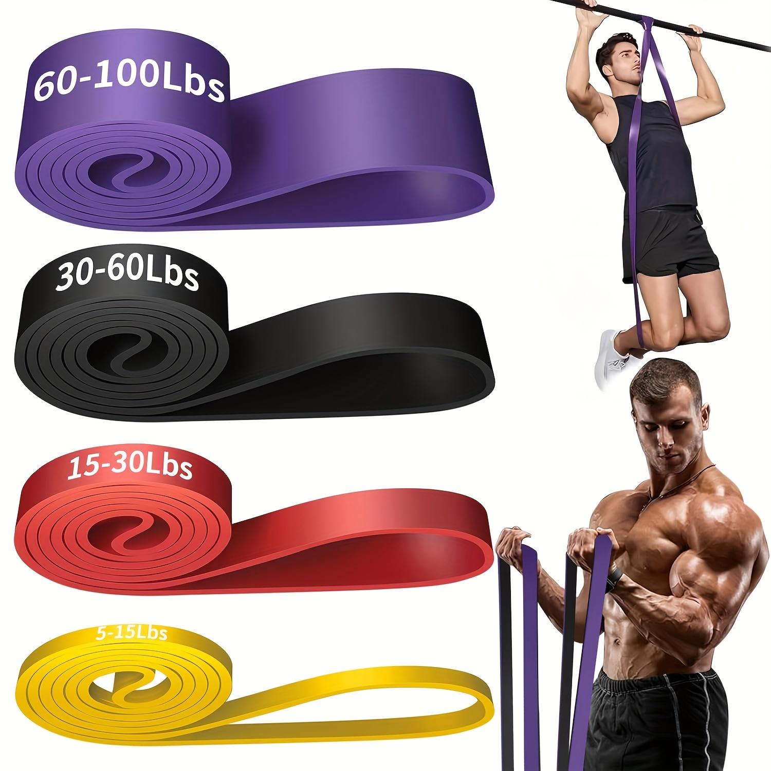 4pcs Resistance Bands Set, Pull Up Assist Band, Leg Strength Training Belt, Muscle Building & Body Shaping, Men Women Fitness Equipment, Home Workout Equipment
