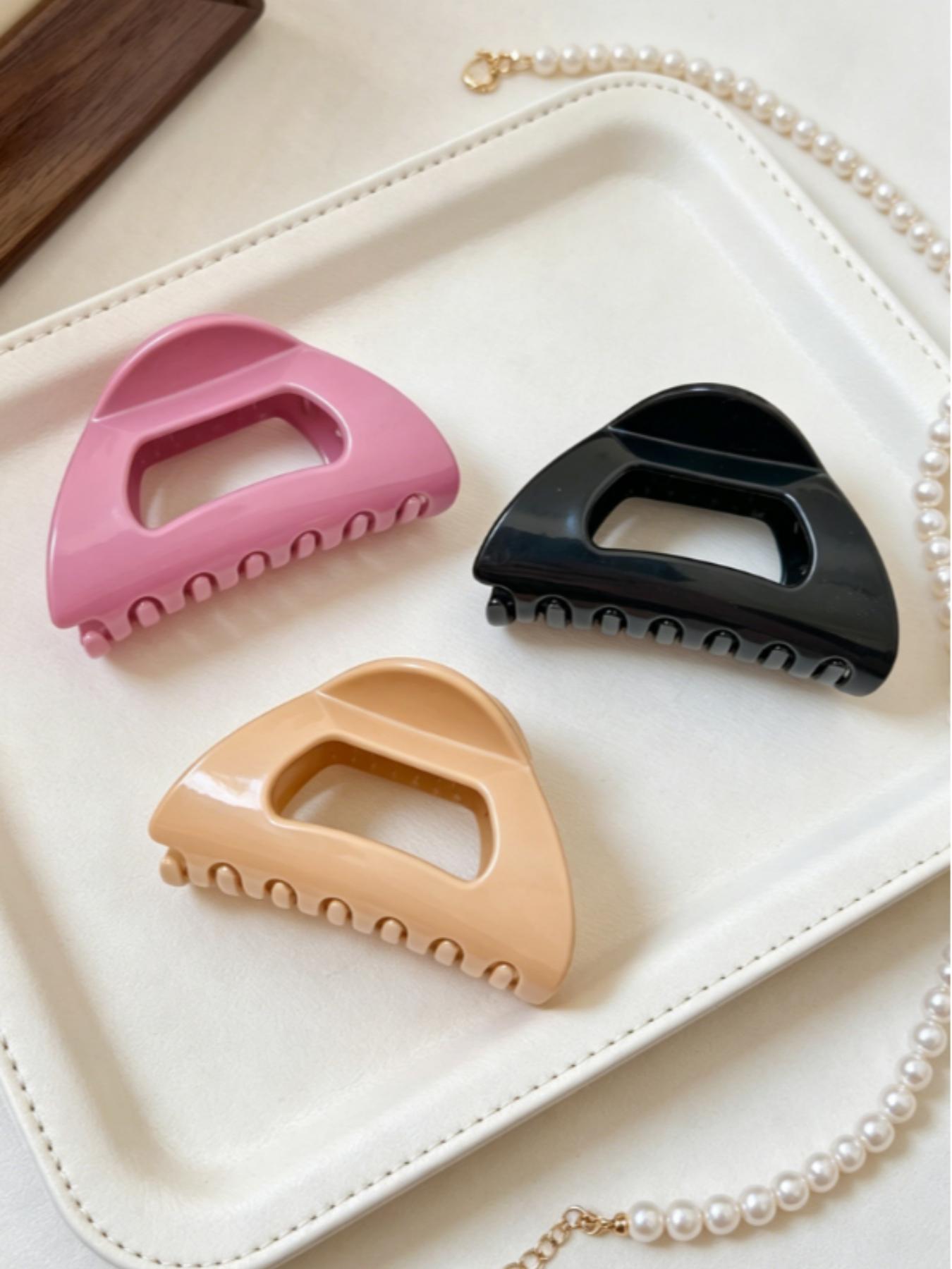 3PCS Soft Silicone Hair Claw, Anti-Drop Unbreakable Hair Clip, Square Hair Claw Clips for Women, Flexible Clawclip for Thick Hair, Lightweight Large Clip, soft hairpins, suitable for various occasions, 2026 New Design Hair Accessories, Hijab Hair Clip