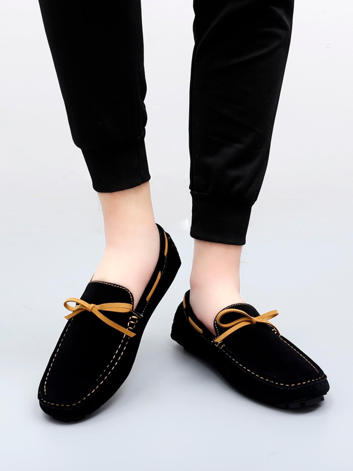 Men's Slip-On Loafers with Decorative Metal Hardware, Flexible Sole, Perfect for Party & Streetwear, Trendy Durable Shoes