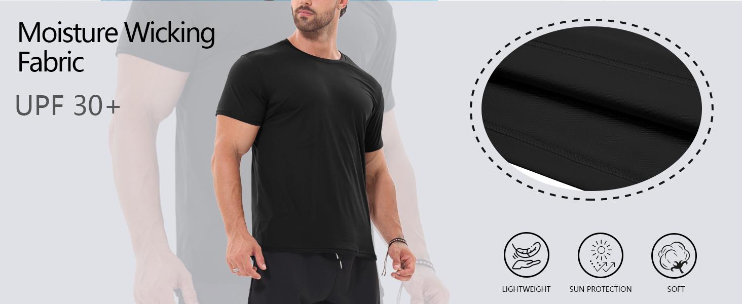 6 Pack Workout Shirts for Men Athletic Running Gym Quick Dry Short Sleeve Performance Moisture Wicking T Shirt