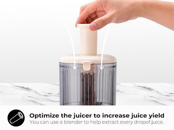 Susteas 5.3" XL Juicer for Greens & Fruits - Whole Apples Fit, No Chopping! High-Yield Cold Press Extraction for Maximum Nutrients, Easy to Assemble & Clean, Kitchen Home Appliances