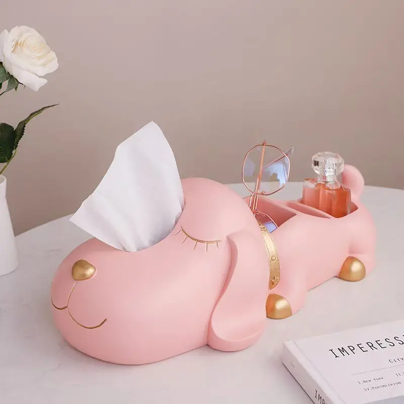 Cute Dog Paper Holder, Multi-Functional Storage Organizer, Cartoon Home Decor, Practical Gift for New Home, Living Room Bedroom Desk Accessory