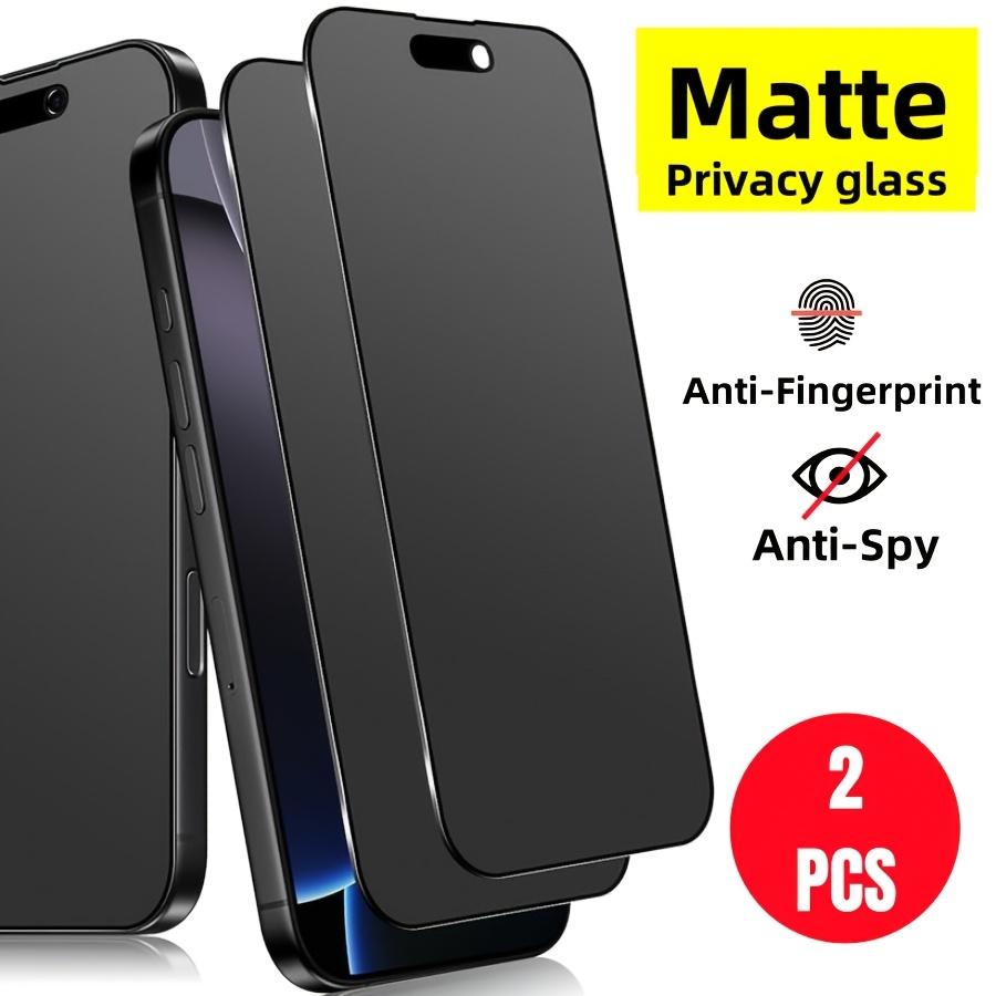 2 Pcs Matte Privacy Tempered Glass Screen Protectors Compatible With IPhone 17 16ProMax/15/14/13/12/11/XR/X/XS, Anti-Fingerprint, Anti-Scratch