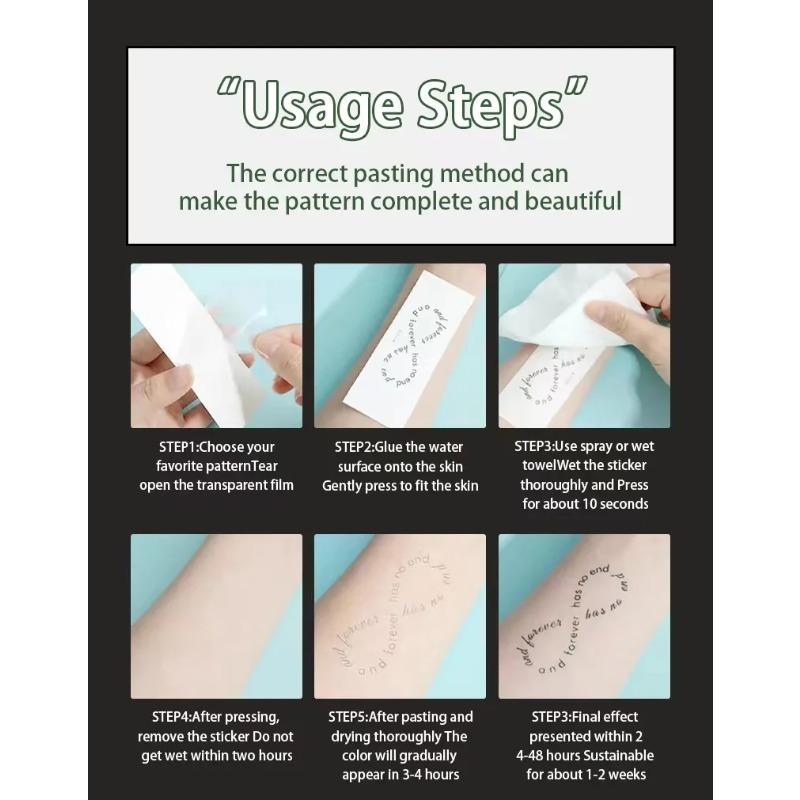 Demon Wings  Waterproof Tattoo Sticker Herbal Juice Semi-permanent Dark Neck Chest Fake Tattoo Art Lasting for Men Women