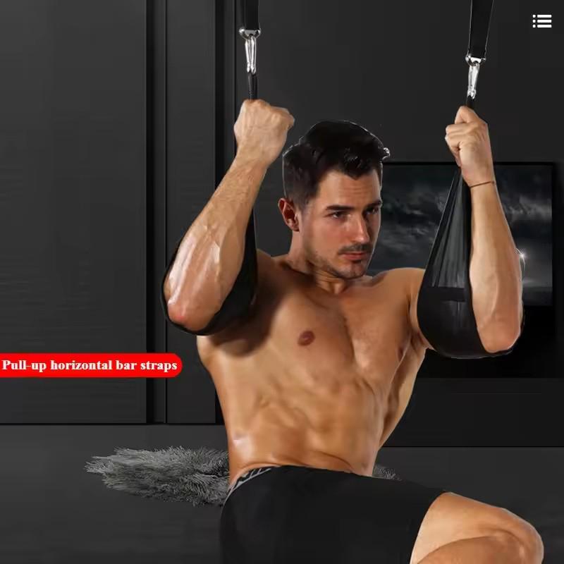 Fitness AB Sling Straps Suspension Rip-Resistant Heavy Duty Pair for Pull Up Bar Hanging Leg Raiser Home Gym Fitness Equipment