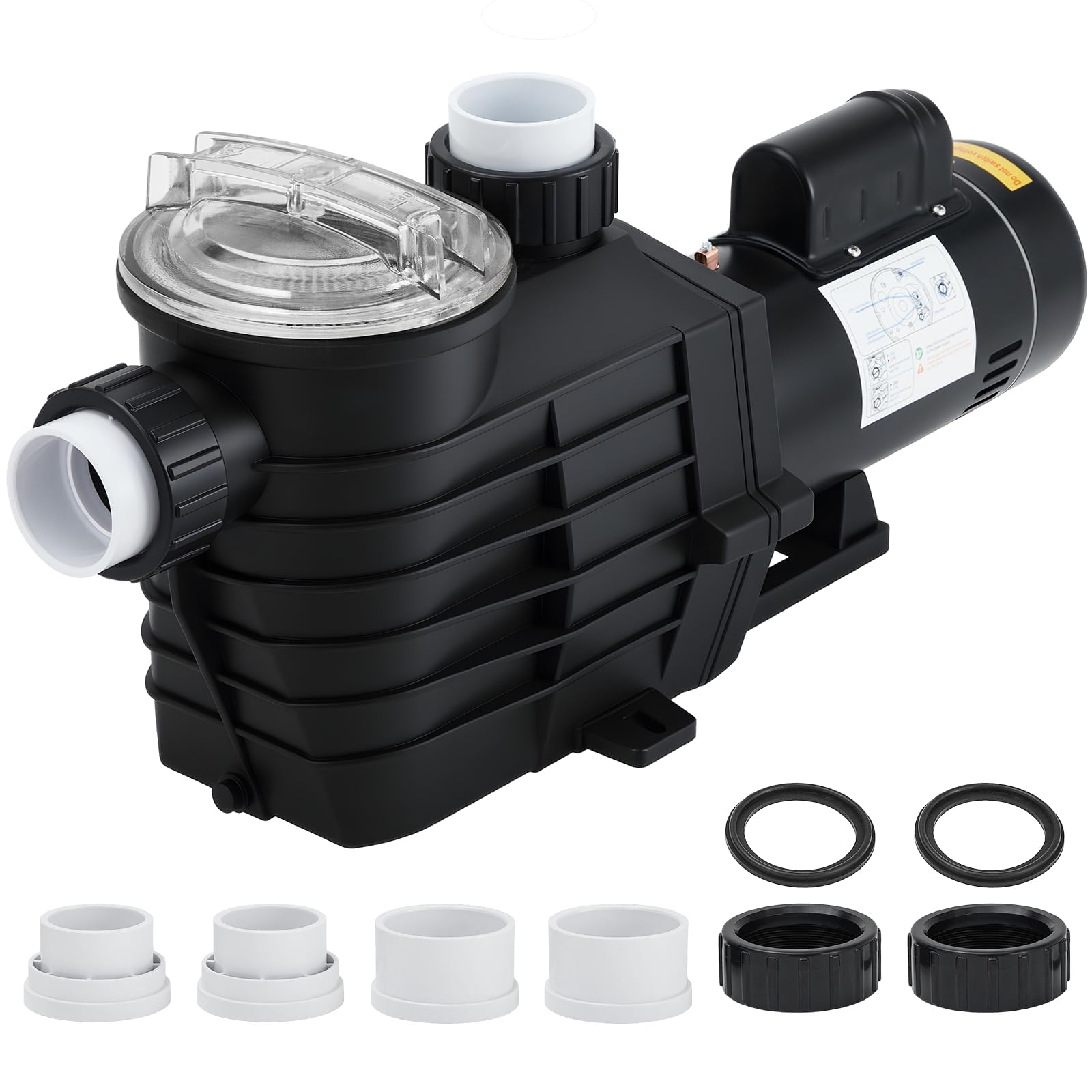 GARVEE Pool Pump Above Ground/Inground, 2.5 HP Self Priming Swimming Pool Pump, 115V/230V Dual Voltage Single Speed Pumps with Strainer Basket, 100 GPM Heavy-Duty Pump for Swimming Pools Spas Hot Tub
