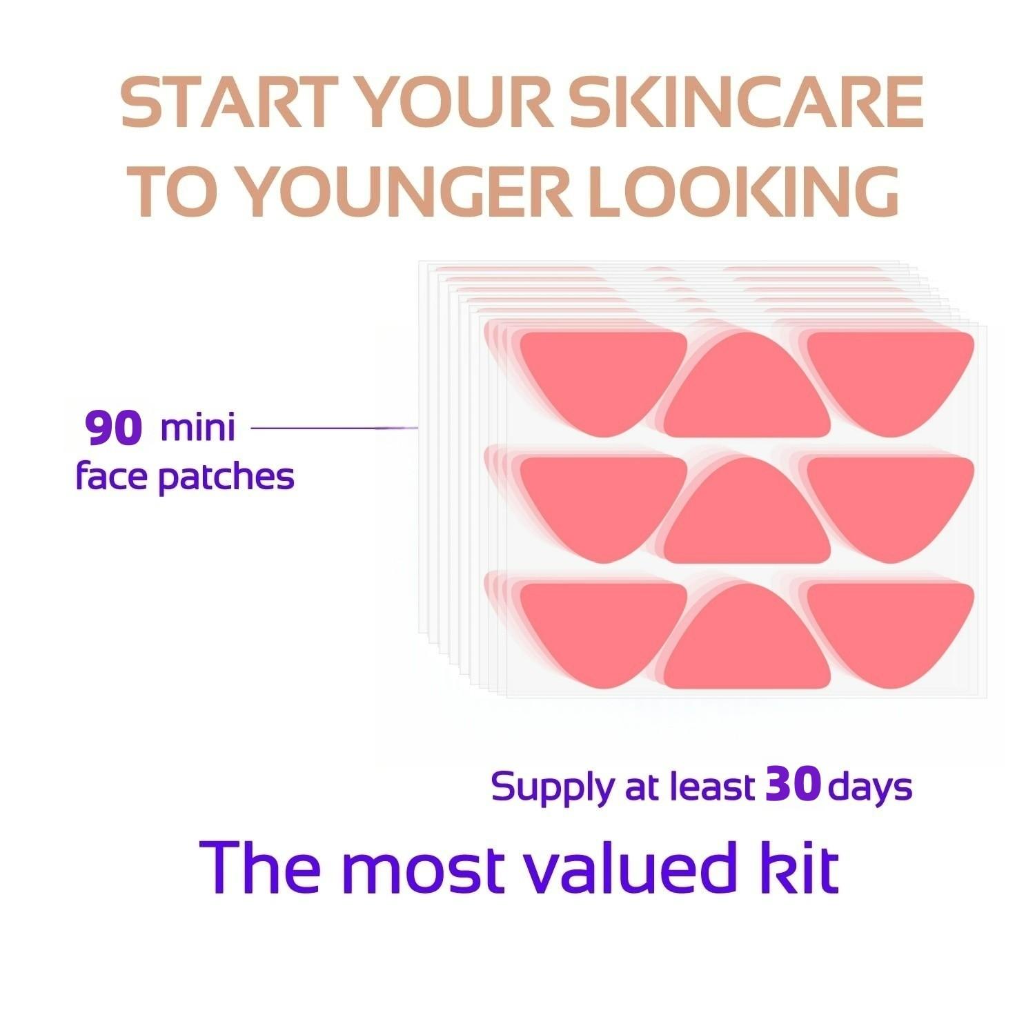 KHAZIX 90/180pcs Multi-Color Triangle Gentle Care Facial Patches,  Single Item, No Alcohol or Aerosol, Made in China