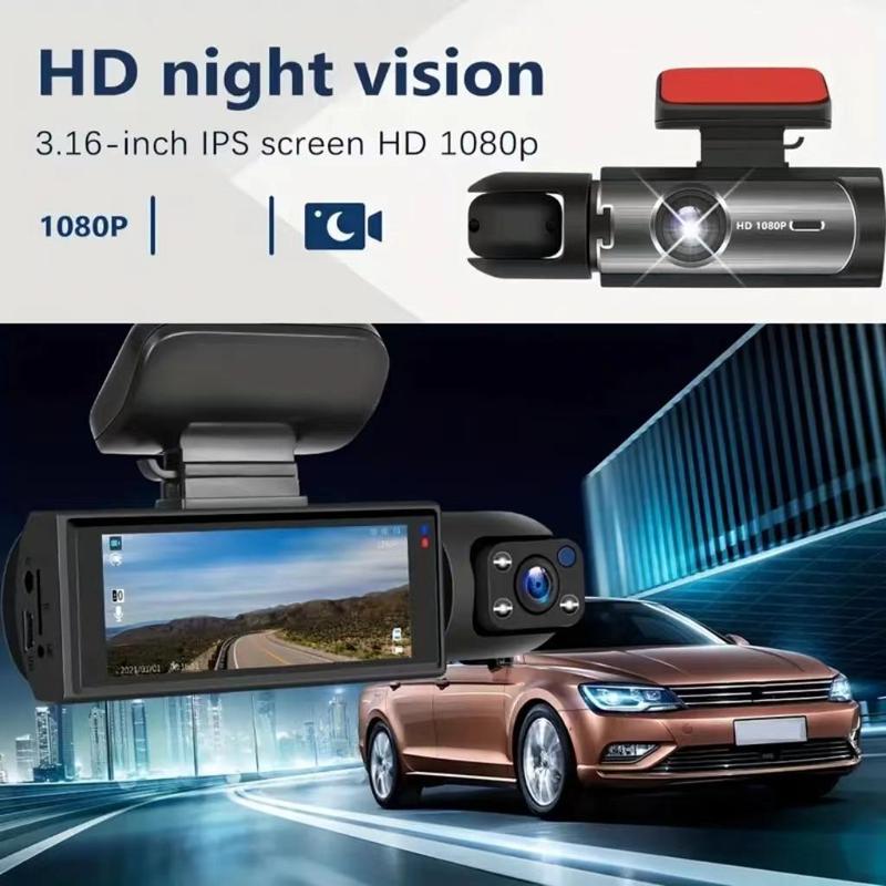 3.16 Inch Screen Car Dashboard Camera, 1 Count 1080P HD Night Vision Loop Recording DVR, G- sensor Dash Camera for Car, Truck, Suv, Motorcycle