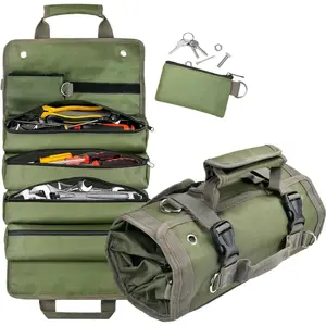 Tool Bag Organizer Roll Up: Gifts for Men Dad Christmas Stocking Stuffers Birthday  Tool Portable Box Woodworking  for Him Husband Boyfriend Mechanic Craftsman Electrician Rollup Toolbag