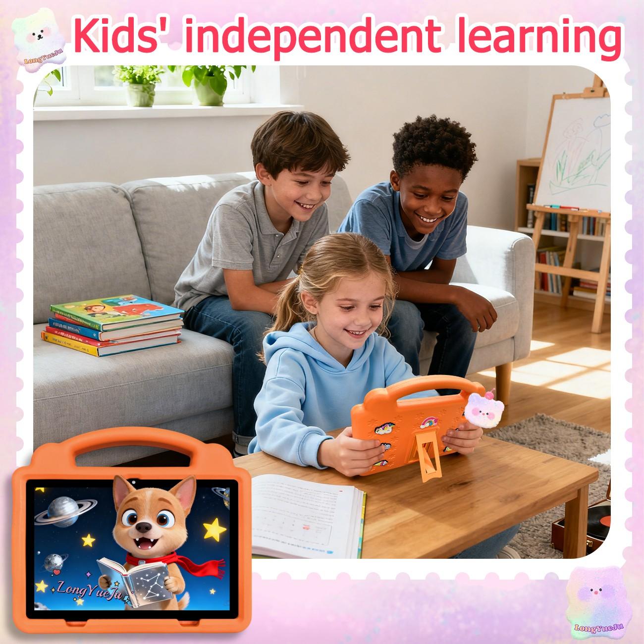 TikTok Shop Spring New Arrivals 10.1 Inch Android Touchscreen Tablet with Dual Cameras, Shockproof & Dustproof Case, IWAWA Parental Control Learning App, Lightweight Design, Internet Ready for Family Use, Learning Entertainment, Student Tablets