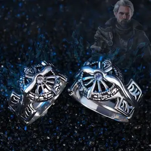 Anime Game Final Fantasy XV Ring Regis Lucis Caelum Cosplay Adjustable Unisex Rings Jewelry Personalized  Party Accessories