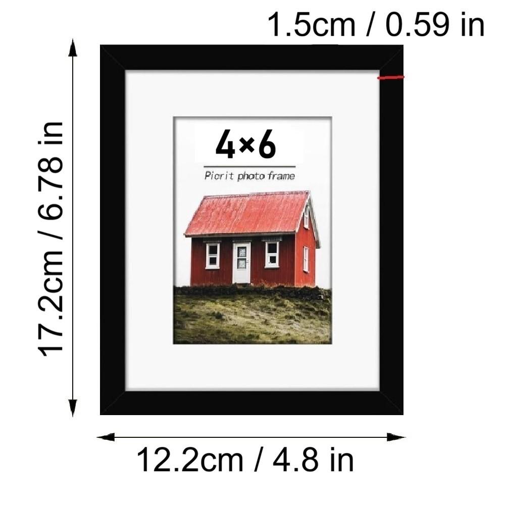 1pcs 4x6 Inch Wooden Frame, Wall-Mounted, HD Acrylic, Shatter-Resistant, Elegant, Simple Design, Ideal for Home, Party Decorations