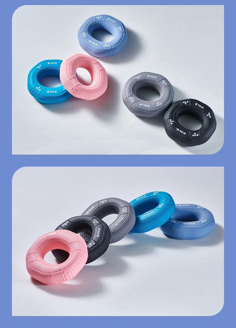 Grip silicone grip ring male professional hand strength finger rehabilitation training equipment arm muscle training grip ball deep