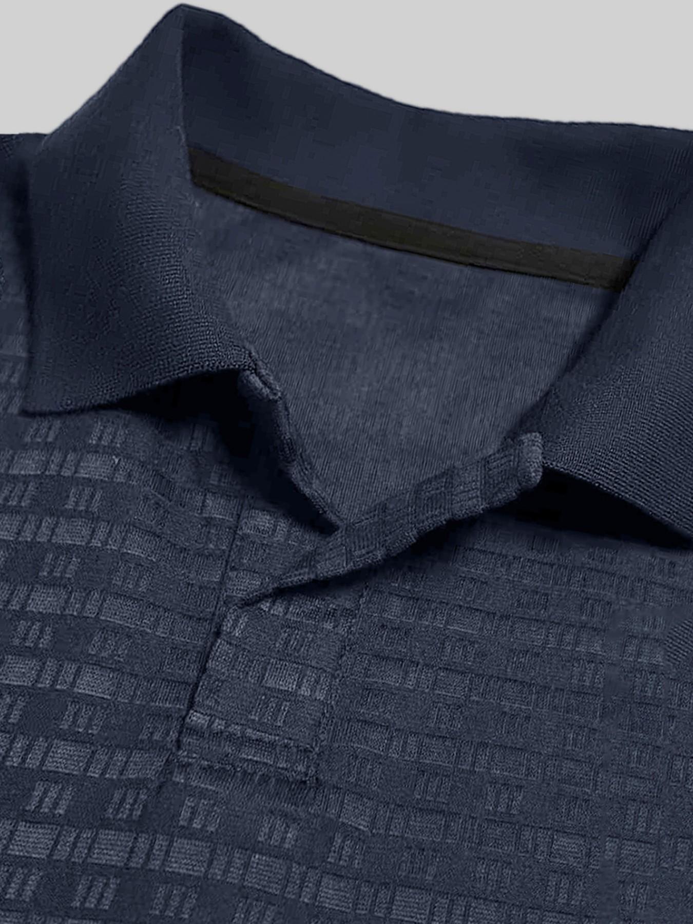 Men's Casual Short Sleeve T-Shirt, Textured Fabric, Ribbed Polo Top, Summer Solid Color Fashion, Single Piece