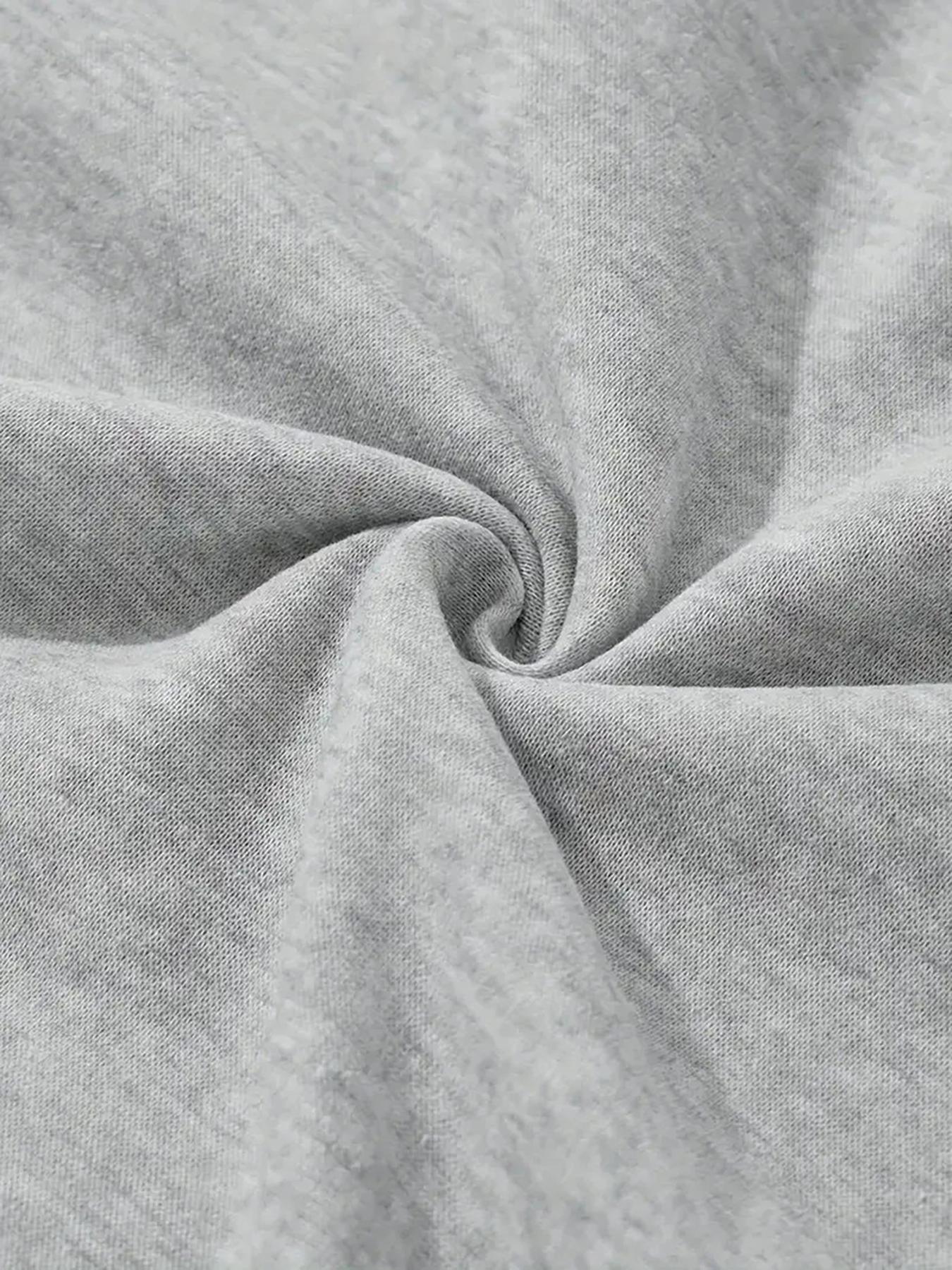 Men's Fall Winter Trendy Hoodie, Geometric Stwd Letter Print Front Back, Casual Fitted Hooded Sweatshirt, Street Style Men's Clothing